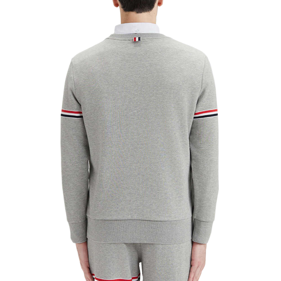 Classic Four-Bar Sports Sweatshirt - 100% Cotton Made in Japan by Thom Browne, garment detail view