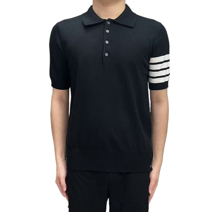 2025 SS  Men's sailboat embroidered POLO short sleeve THOM TREND
