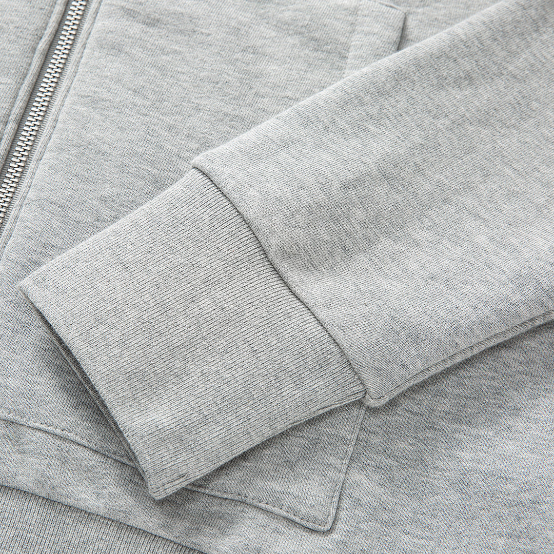 4 - Bar Embroidered Sports Hoodie - Premium Athletic Zip - Up by Thom Browne, garment detail view