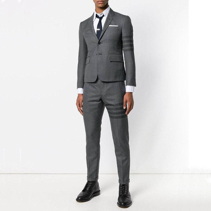 Men's Classic 4 - Bar Jacket - Heritage Tailoring - Signature Details by Thom Browne, outerwear detail view