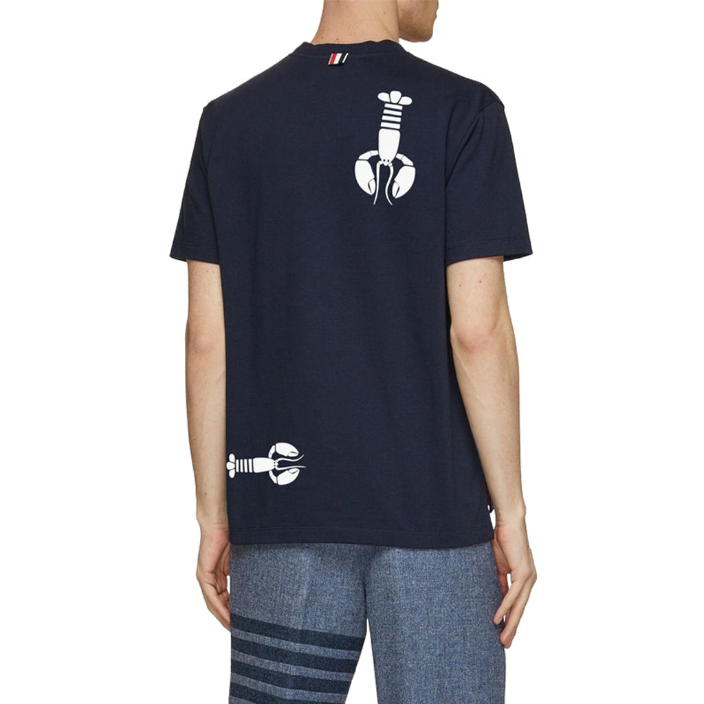 Classic Four-Bar Wool T-Shirt by Thom Browne, product detail view