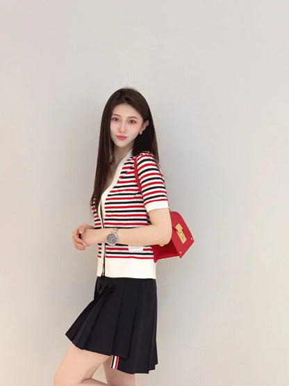 Striped V-neck long sleeves THOM TREND