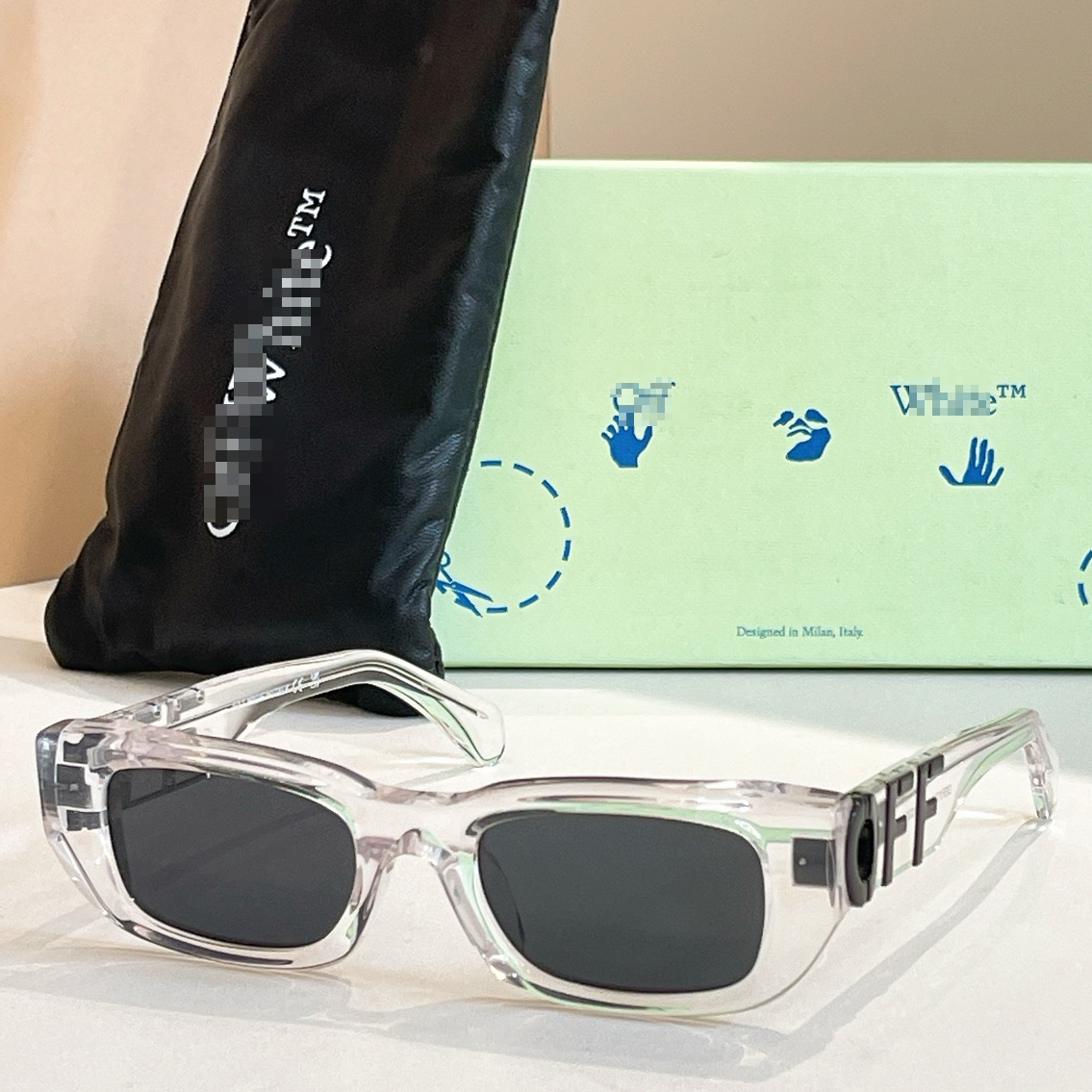 OFF-Whlte Arrow logo sunglasses#124 4-Bar