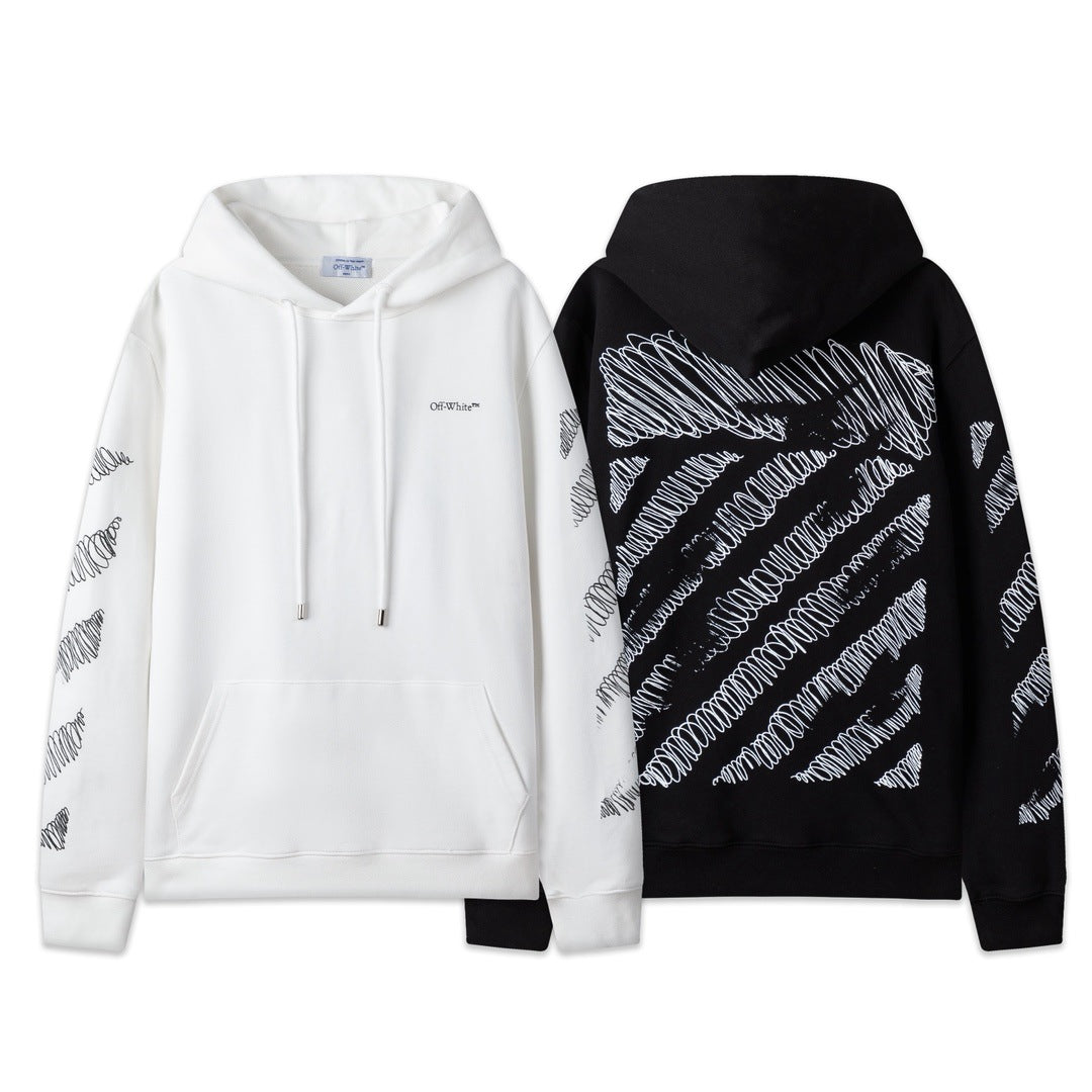 OFF Oversized Pullover Hoodie Light Luxury Station