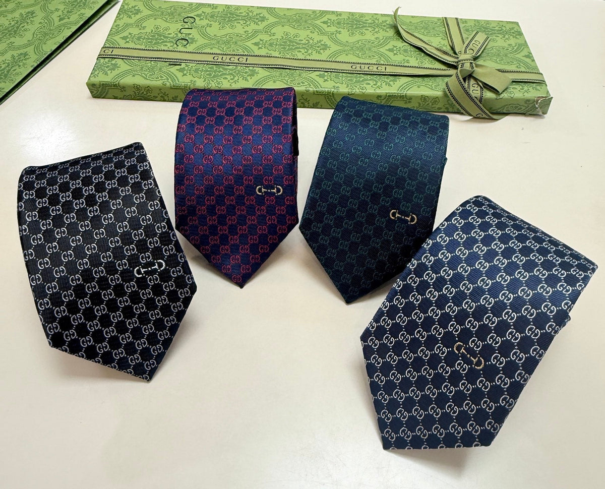 Gucci Style Men's Tonal GG Jacquard Silk Tie - Main Image