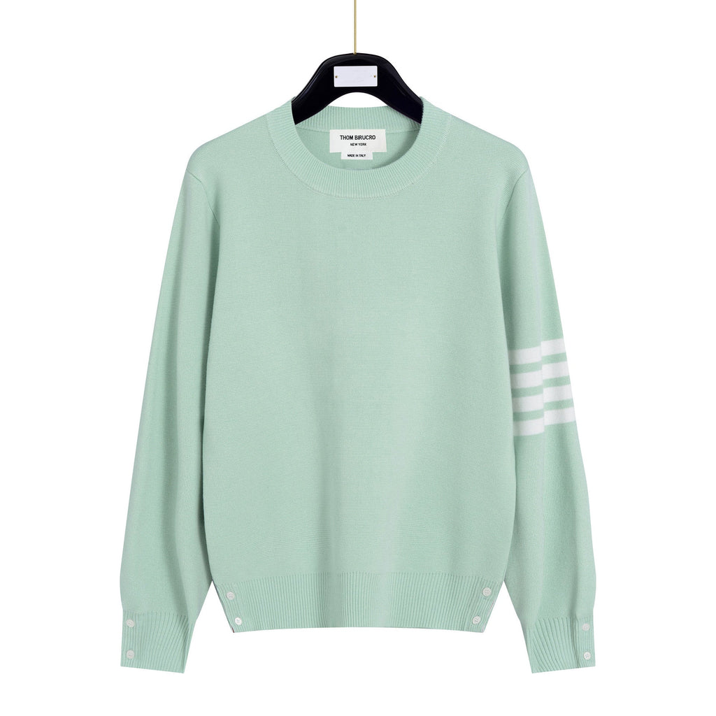 Unisex sweater by Thom Browne, knitwear detail view