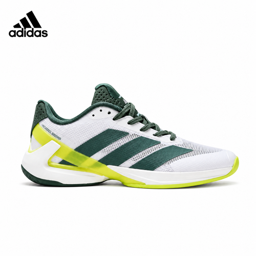 Adidas K81801650 unisex running shoes in White/Green - single shoe side profile