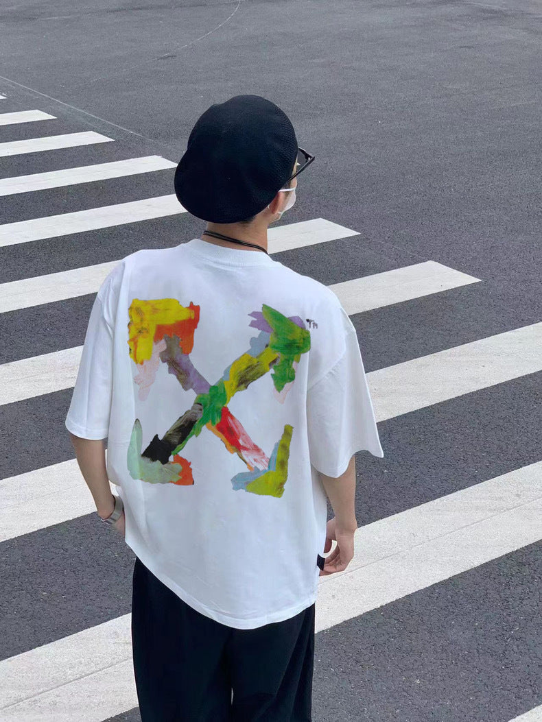 OFF New Printed T-Shirt Light Luxury Station