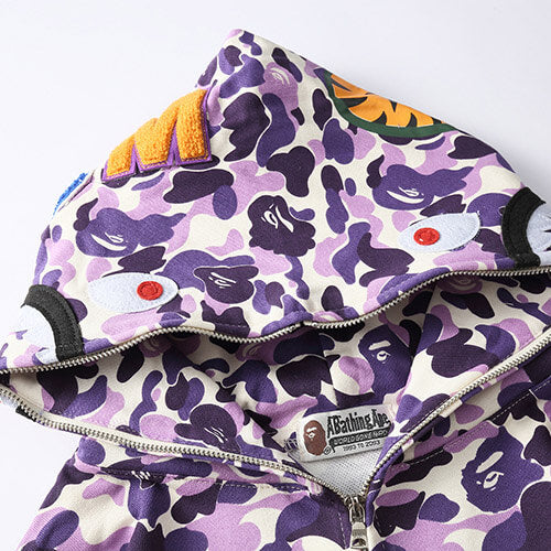 BAPE Purple Camo Shark Hoodie product view 3
