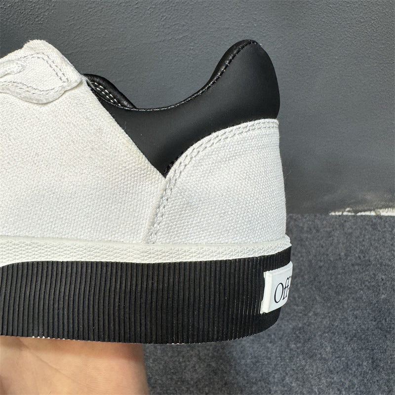 OFF-Whlte Canvas Sports shoes#23 4-Bar