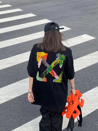 OFF New Printed T-Shirt Light Luxury Station