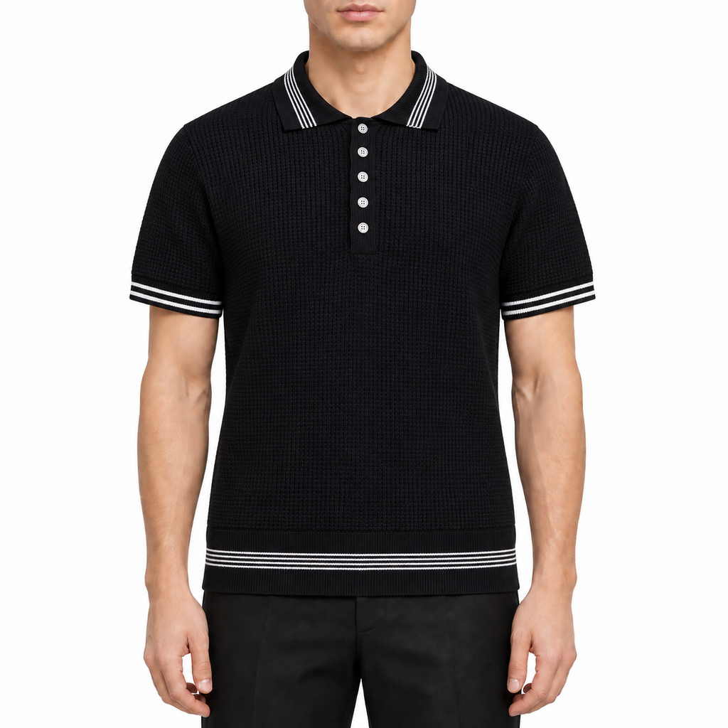 Classic Four-Bar Wool T-Shirt - 100% Cotton Made in Japan by Thom Browne, modeled on a pure white background
