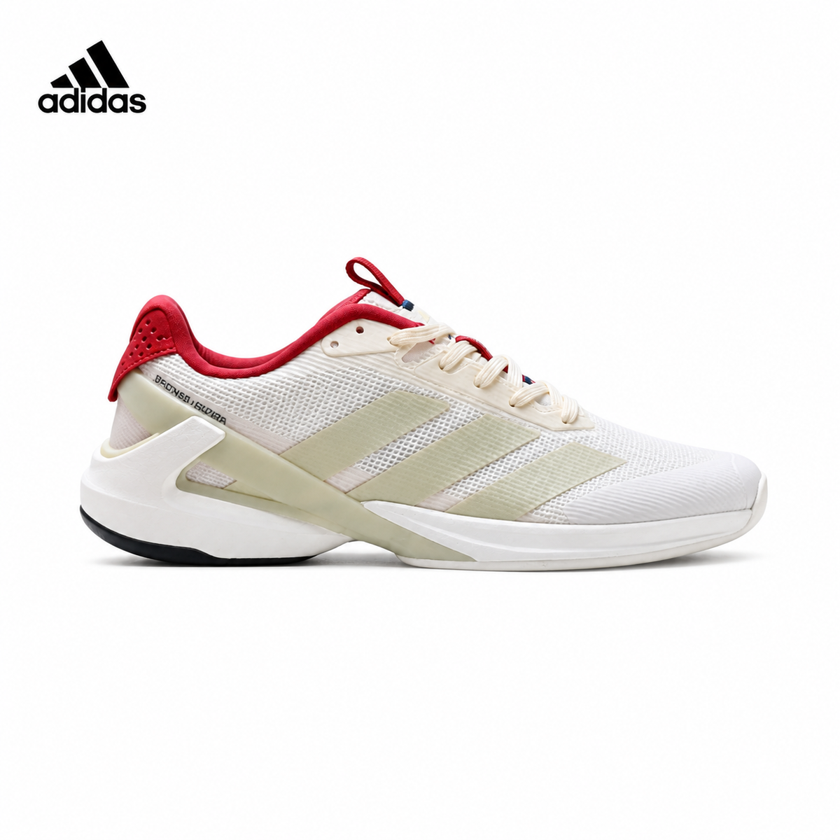 Adidas K81801650 unisex running shoes in White/Black - single shoe side profile