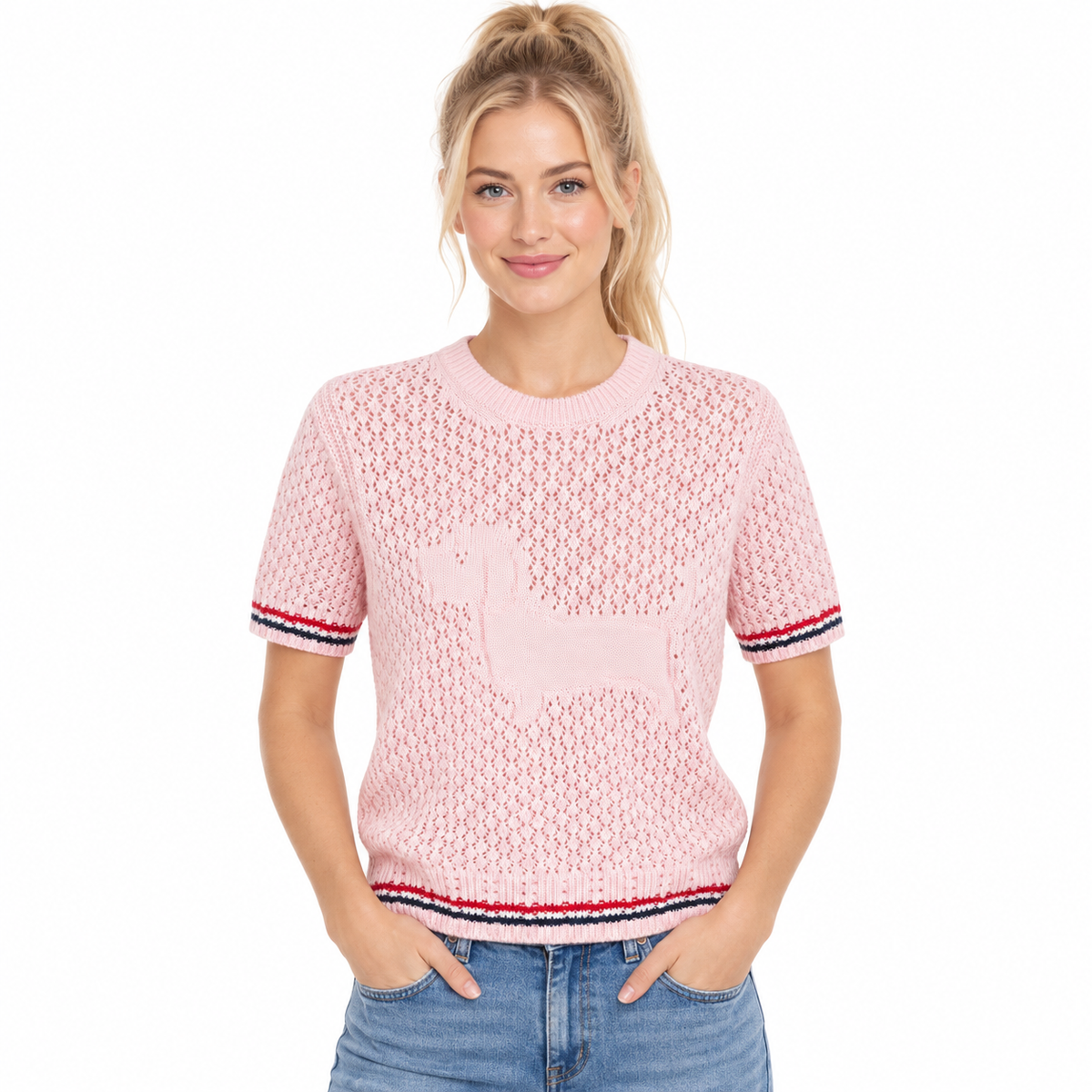 New Knitted T-Shirt - Model Main Image