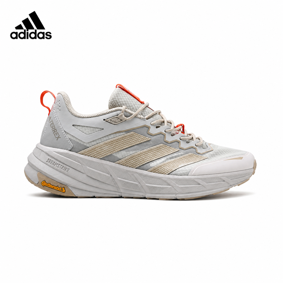 Adidas Unisex unisex running shoes in White/Grey - single shoe side profile