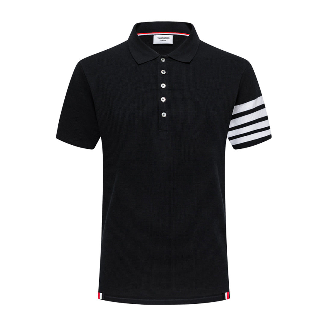 Classic Four-Bar Wool T-Shirt by Thom Browne, product detail view