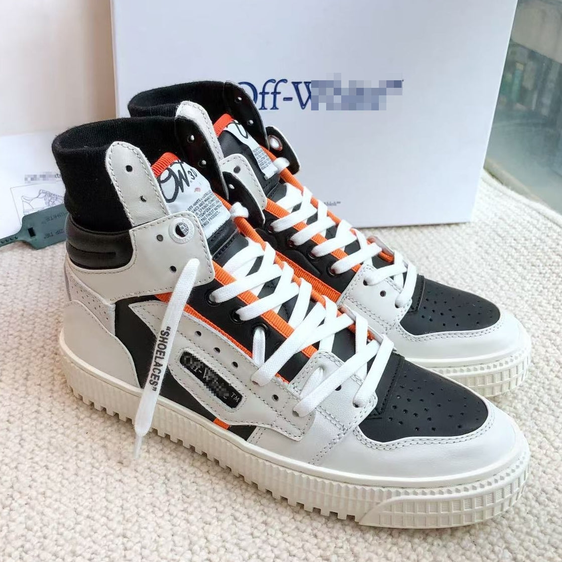 OFF-Whlte Arrow logo high-top sneakers#13 4-Bar