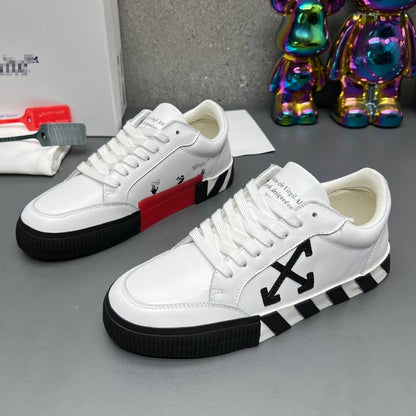 OFF-Whlte Genuine Leather Sneakers#66 4-Bar