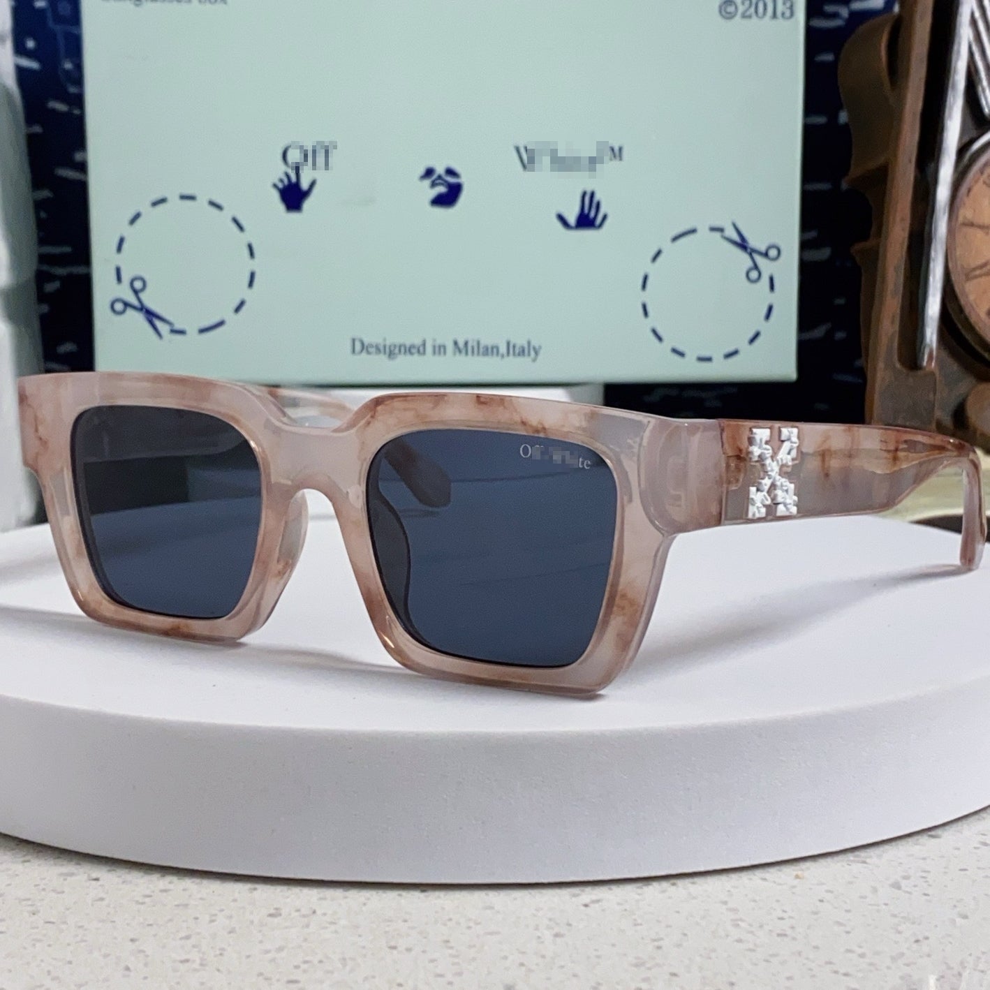 OFF-Whlte Arrow logo sunglasses#004 4-Bar