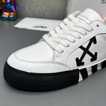 OFF-Whlte Genuine Leather Sneakers#66 4-Bar