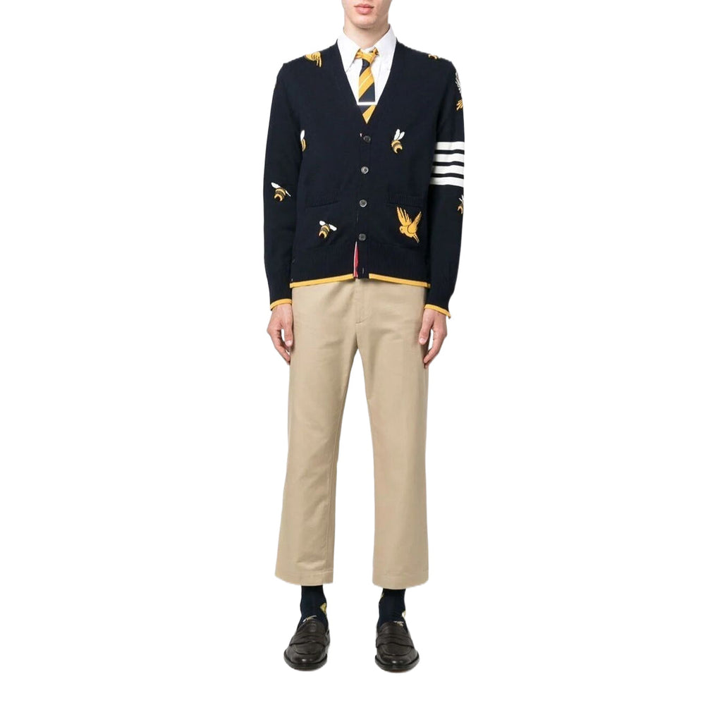 Men's Wool Cardigan by Thom Browne, knitwear detail view