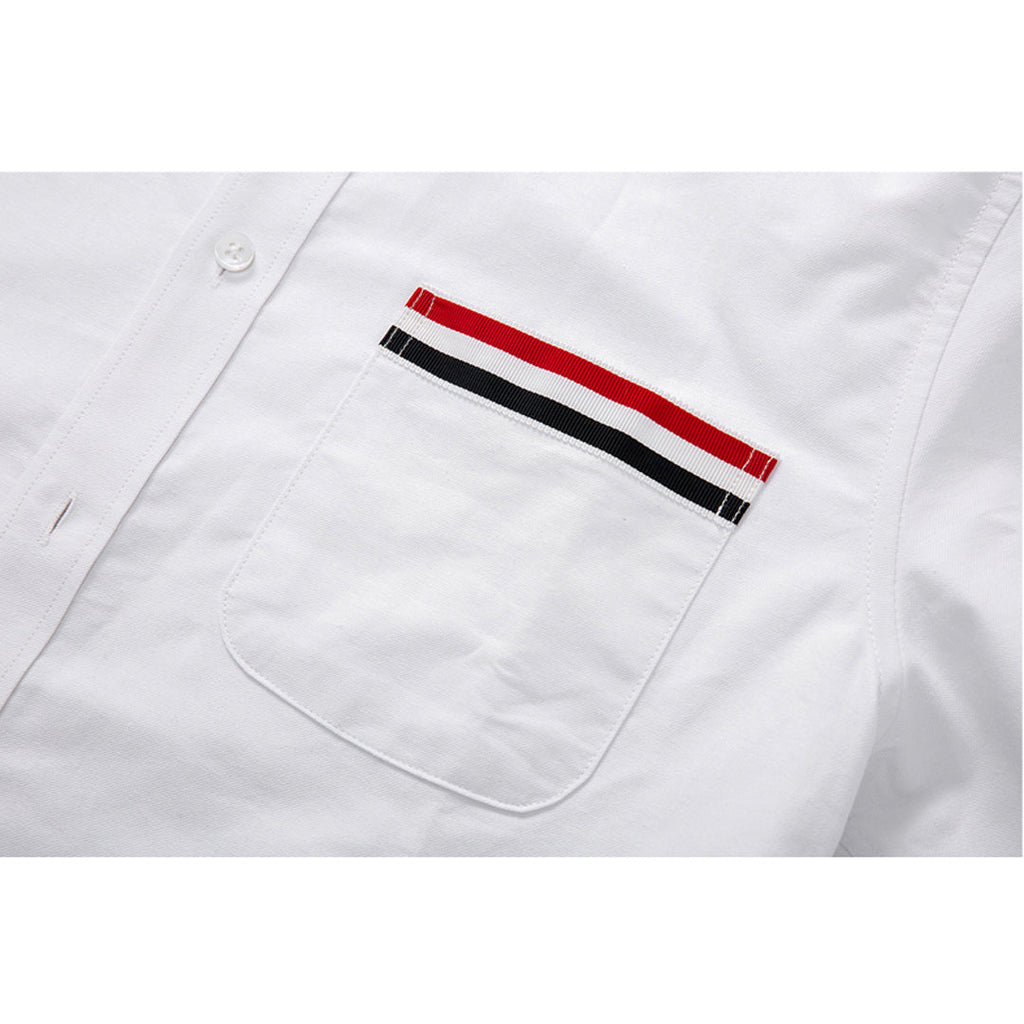 Casual Oxford shirt by Thom Browne, shirt detail view