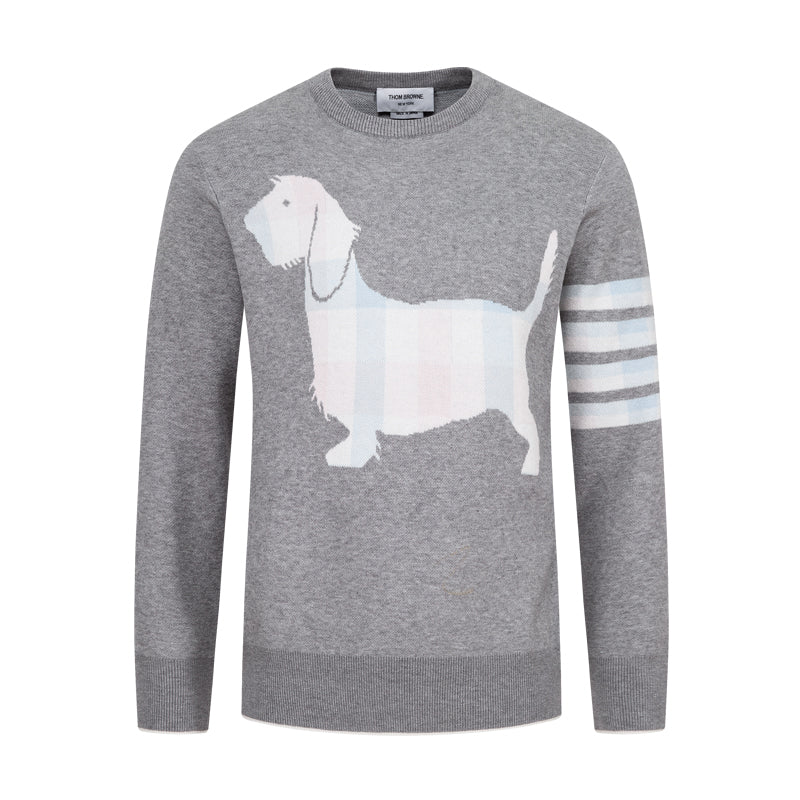 Men's Puppy Sweater by Thom Browne, knitwear detail view