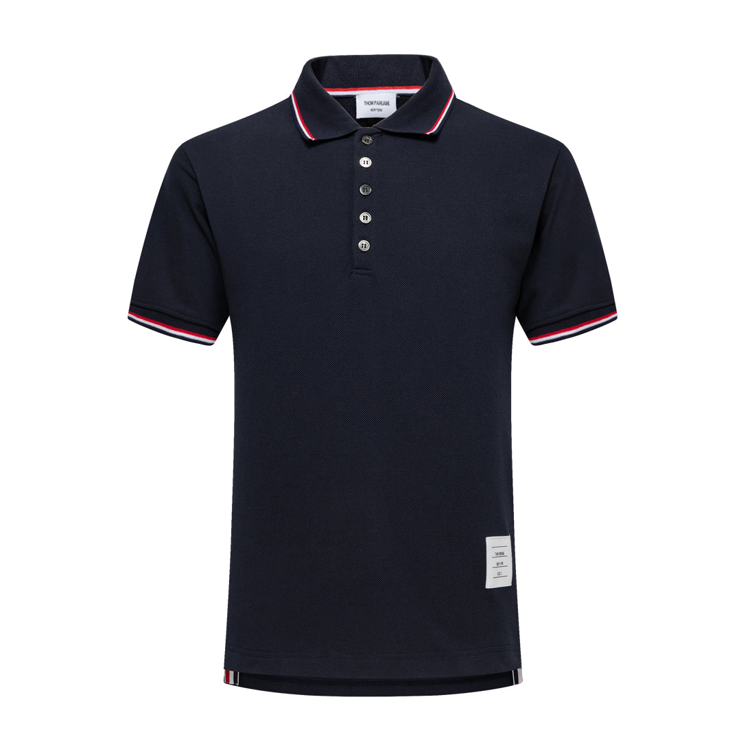 Classic Four-Bar Wool T-Shirt by Thom Browne, product detail view