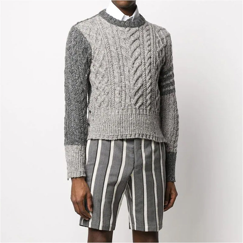 Men's Thickened Sweater by Thom Browne, knitwear detail view