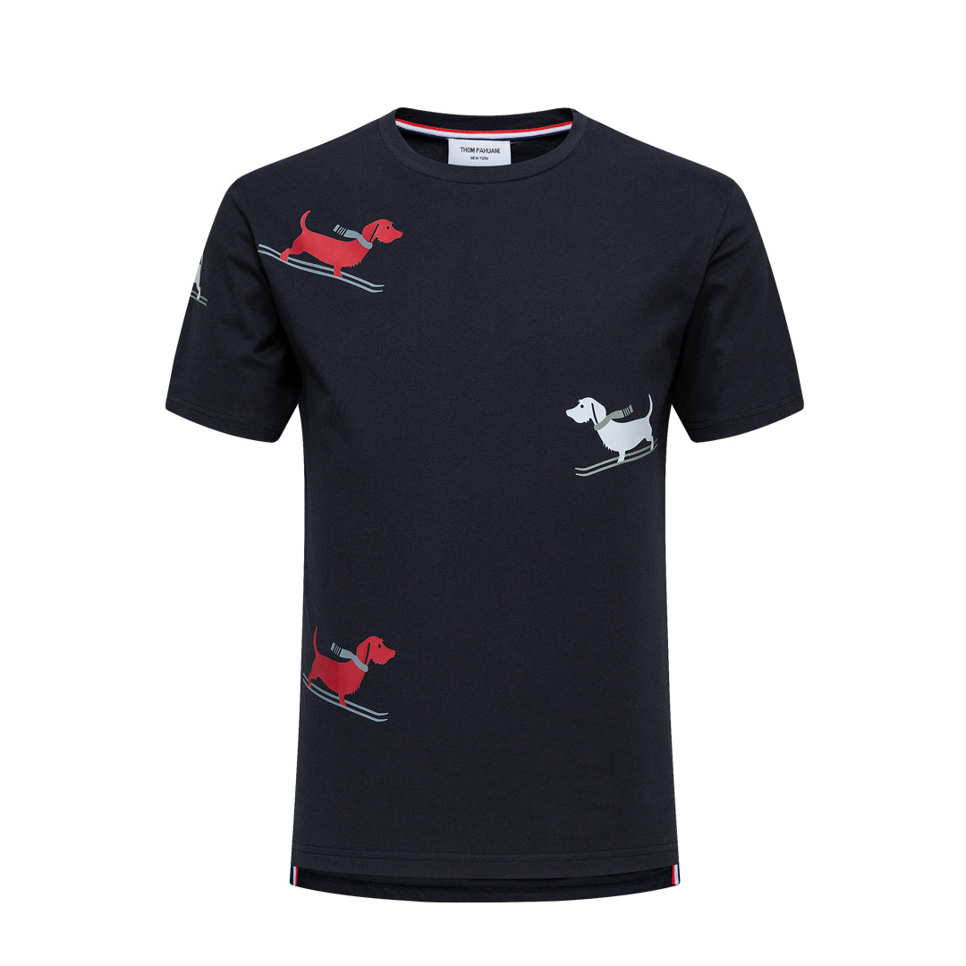 Men's Classic Four-Bar Lobster T-Shirt - 100% Cotton Made in Japan by Thom Browne, product detail view