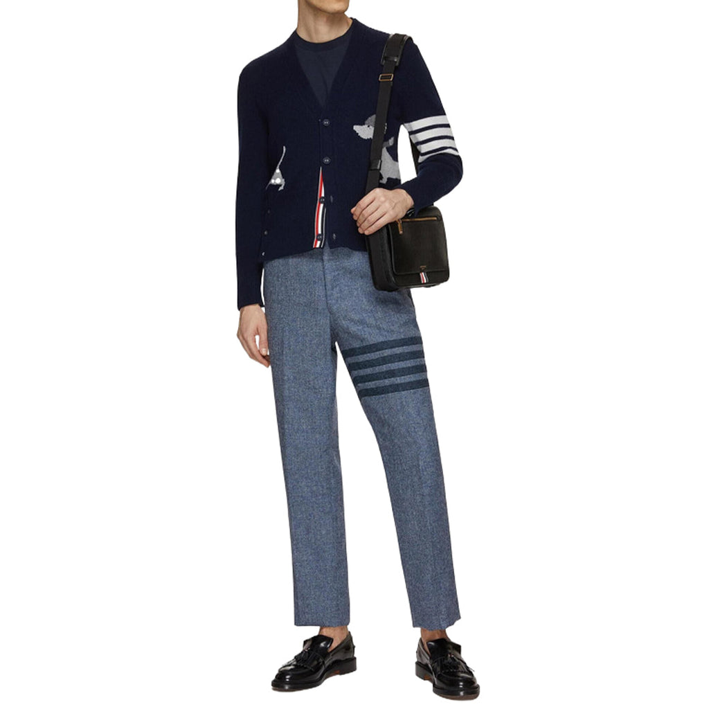 Classic Four-Bar Wool T-Shirt by Thom Browne, product detail view