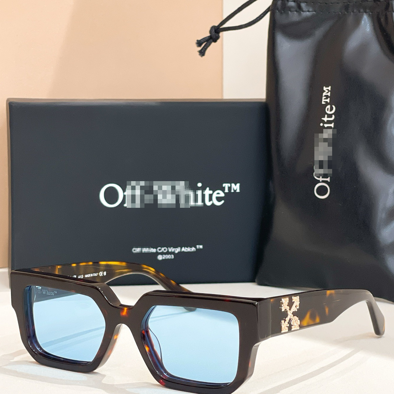OFF-Whlte Arrow logo sunglasses#146 4-Bar