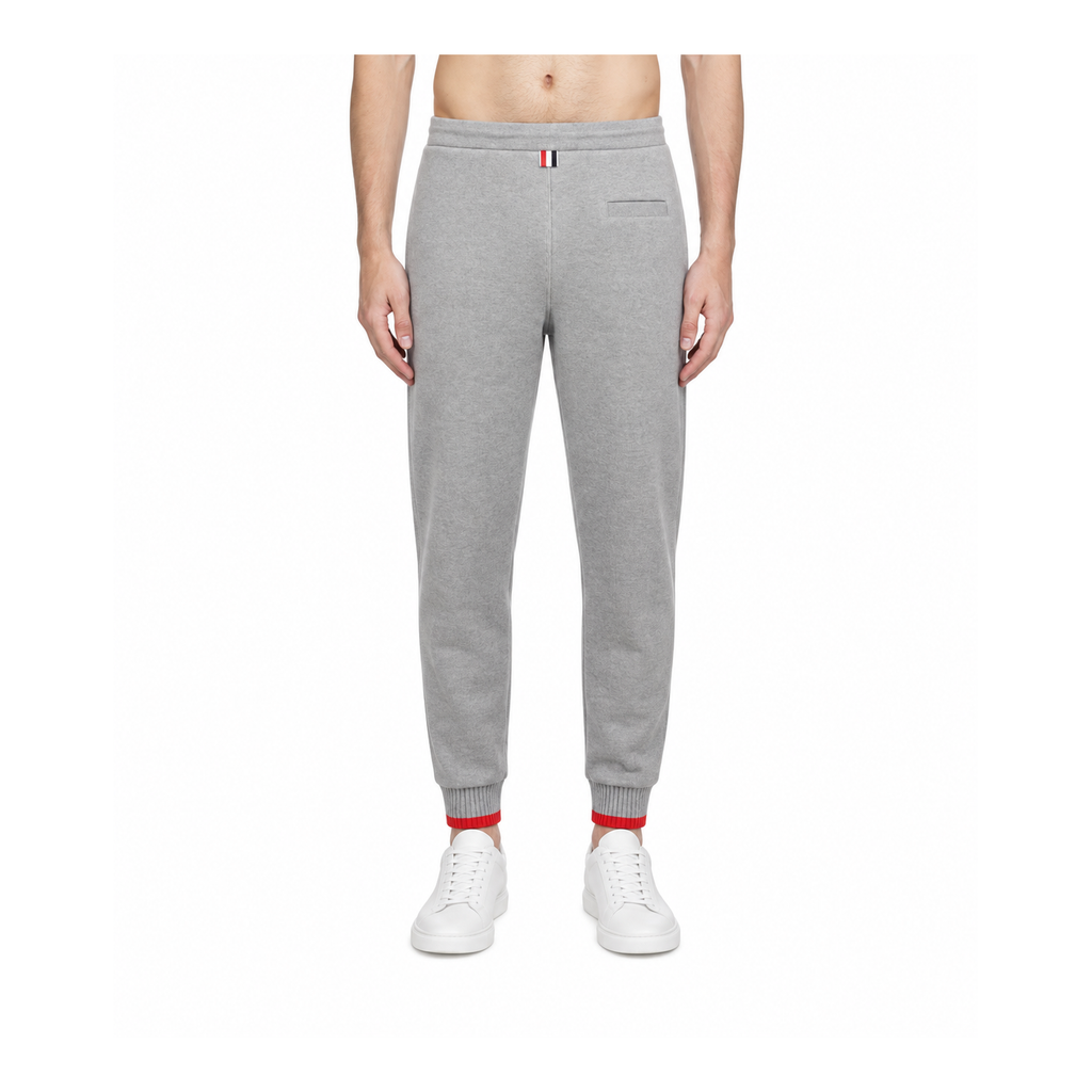 Thom Browne Style Unisex sweatpants with Signature Four-Bar Detail - Main Image