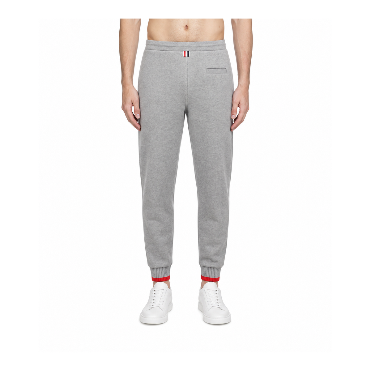 Thom Browne Style Unisex sweatpants with Signature Four-Bar Detail - Main Image