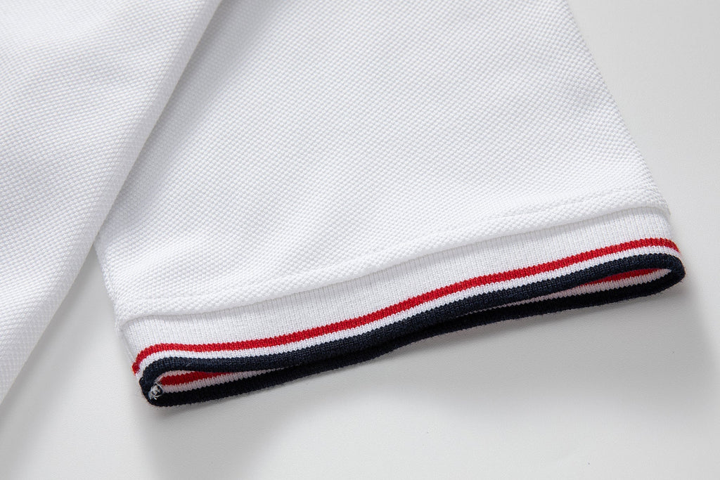 Classic Four-Bar Wool T-Shirt by Thom Browne, product detail view