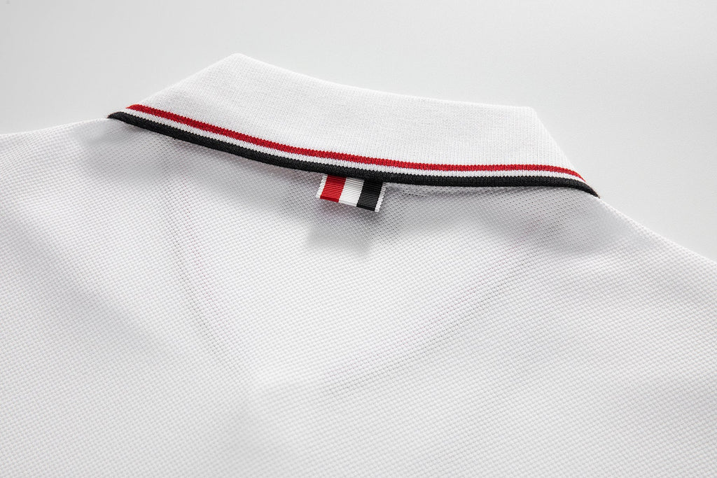 Classic Four-Bar Wool T-Shirt by Thom Browne, product detail view