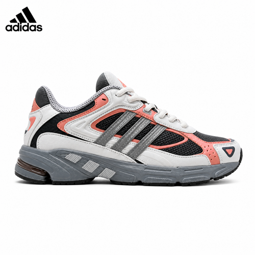 Adidas Unisex unisex running shoes in Grey/Coral - single shoe side profile