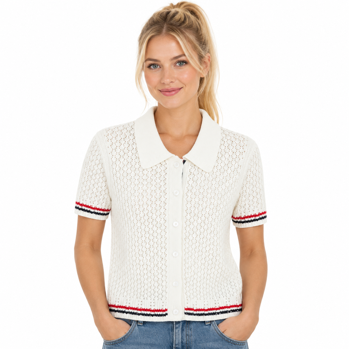New Knitted T-Shirt - Model Main Image