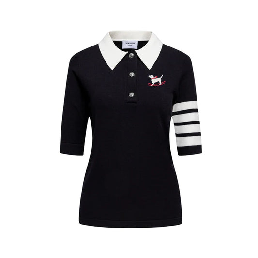 Women's short-sleeved POLOT shirt THOM TREND