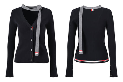 Ribbon knitted cardigan