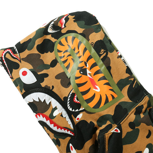 BAPE Colorblock Camo Shark Zip Hoodie product view 5