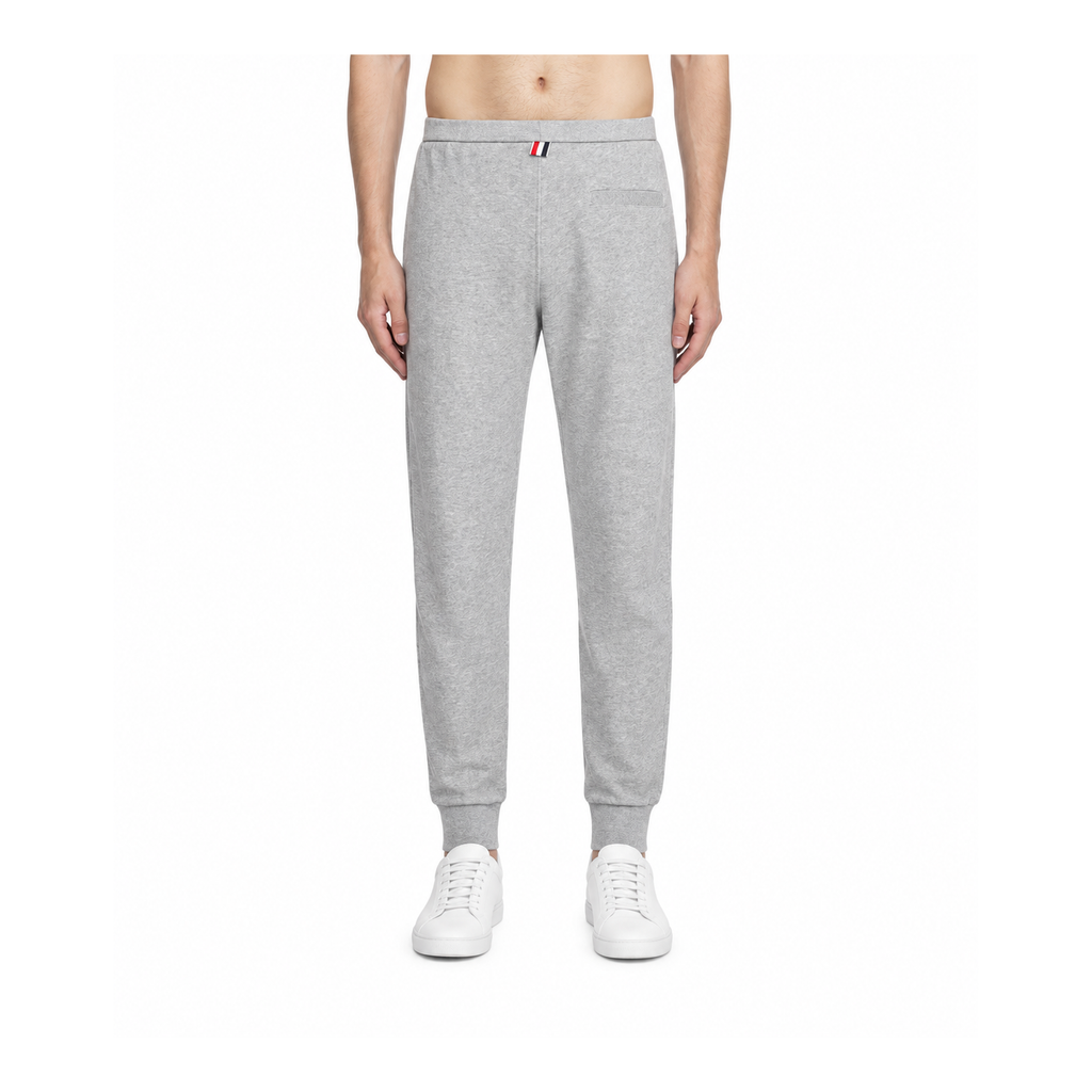 Thom Browne Style Unisex Casual Sweatpants with Signature Four-Bar Detail - Main Image