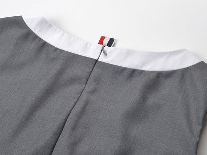 Sleeveless pleated vest dress