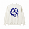 Stone Island Melting Compass Back Graphic Crewneck Sweatshirt - White back view