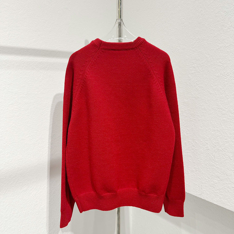 2025SS  Christmas red pullover sweater THOM TREND