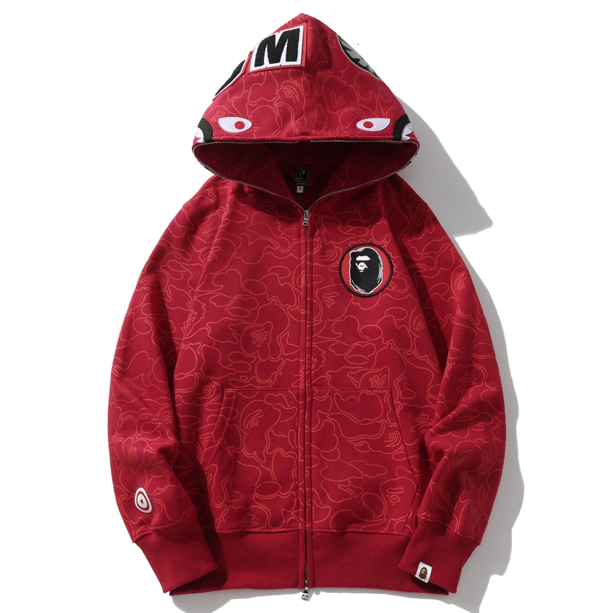 BAPE Shark Full-Zip Hoodie - Blue, Green & Red product view 3