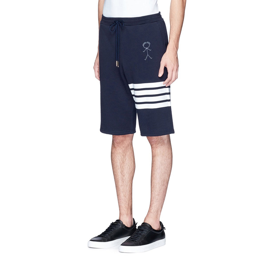 Thom Browne Style Unisex Casual Sweatpants with Signature Four-Bar Detail - Image 6