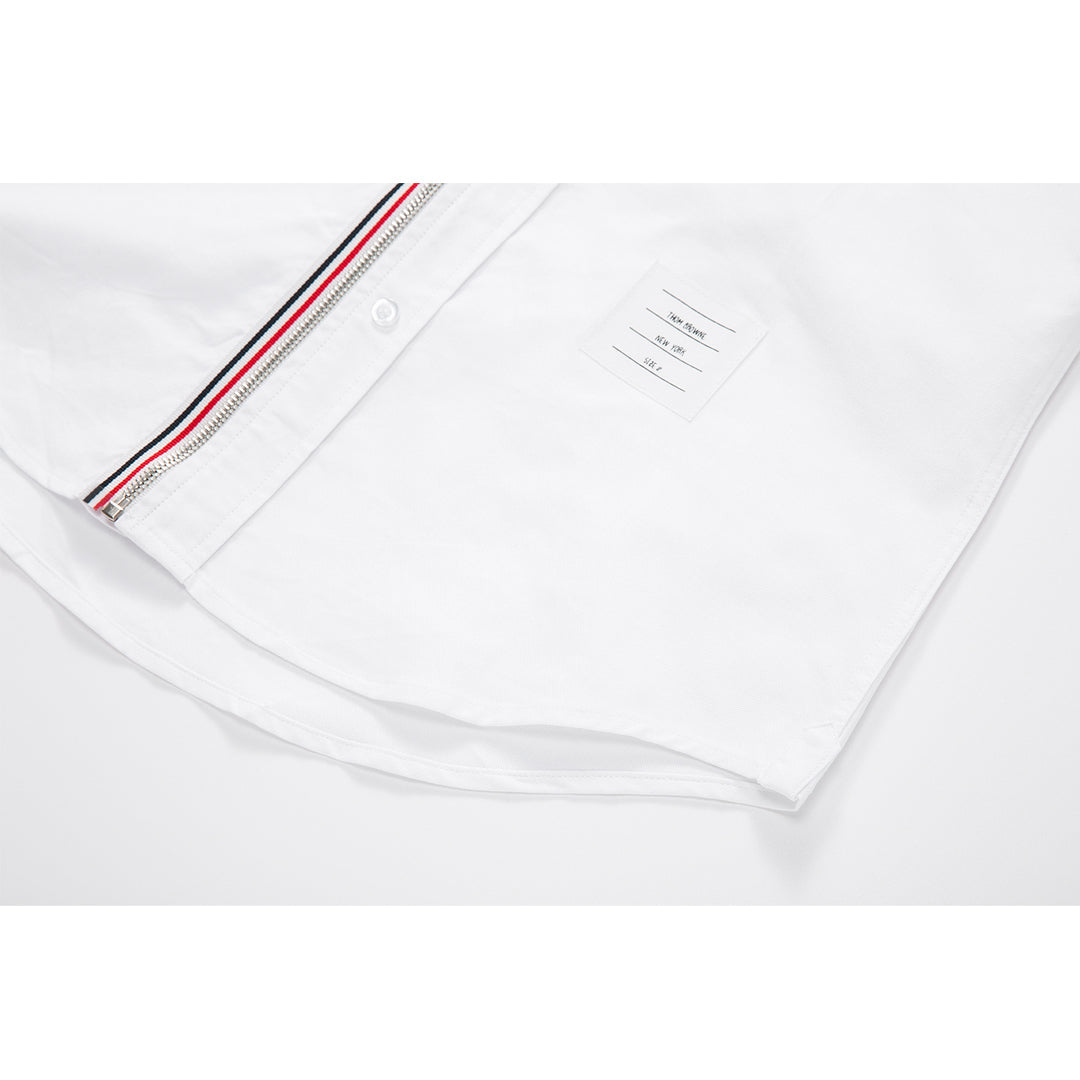 Hooded shirt by Thom Browne, shirt detail view