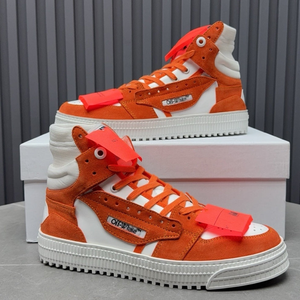 OFF-Whlte Arrow logo high-top sneakers#24 4-Bar