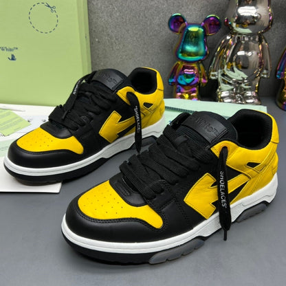 OFF-Whlte Arrow Logo Leather Sneakers #42 4-Bar